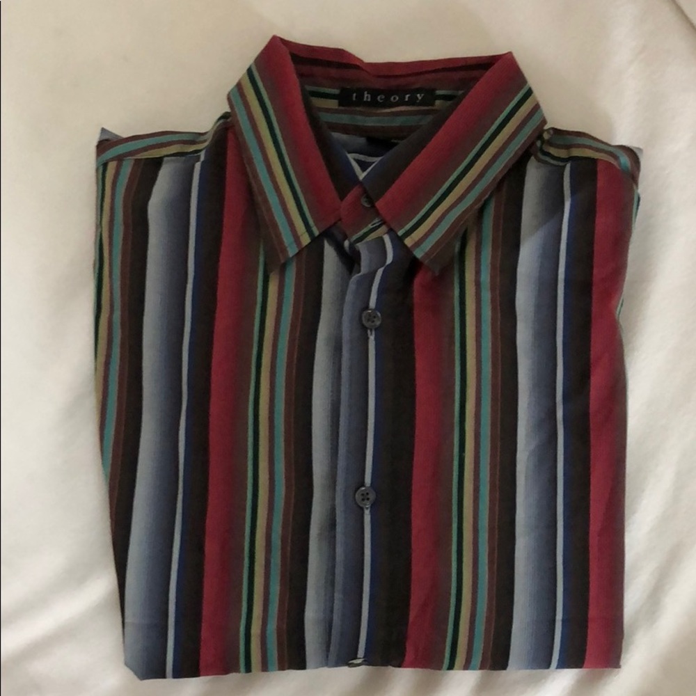Theory multi color men’s button down